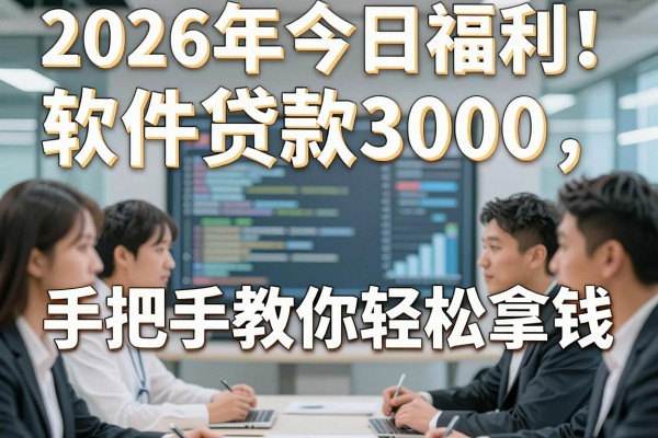 2026年今日福利!软件贷款3000,手把手教你轻松拿钱!