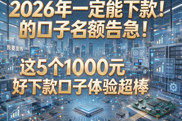 2026年一定能下款的口子名额告急！这5个1000元好下款口子体验超棒