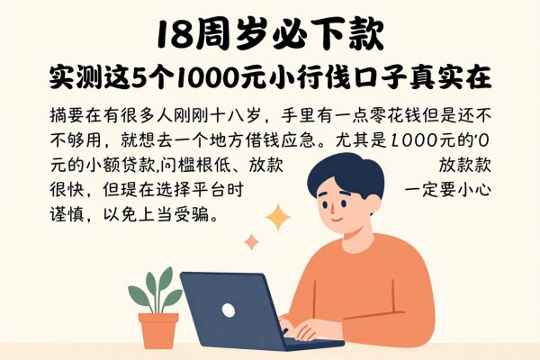 18周岁必下款！实测这5个1000元小额贷款口子真实在