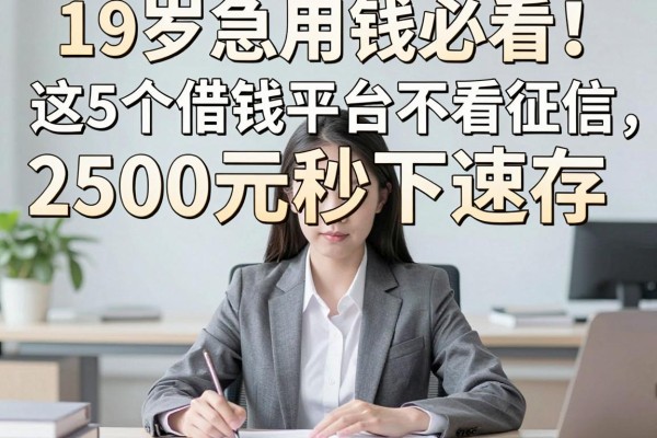 19岁急用钱必看！这5个借钱平台不看征信，2500元秒下速存