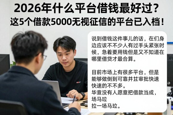 2026年什么平台借钱最好过？这5个借款5000无视征信的平台已入档！