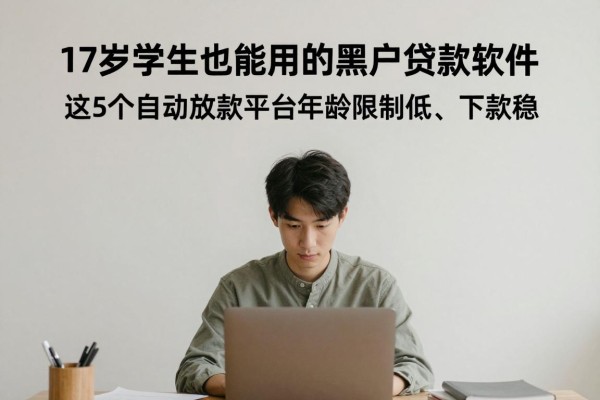 17岁学生也能用的黑户贷款软件,这5个自动放款平台年龄限制低、下款稳
