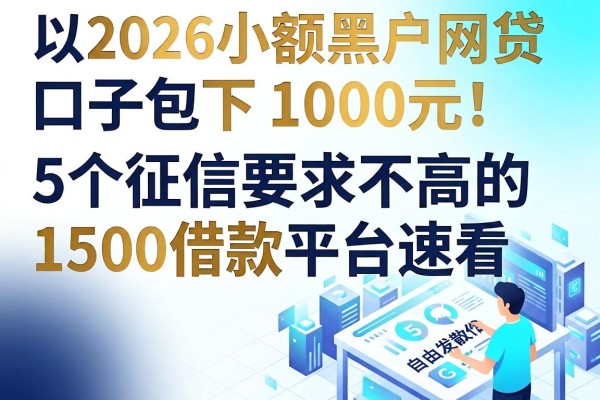2026小额黑户网贷口子包下1000元！这5个征信要求不高的1500借款平台速看