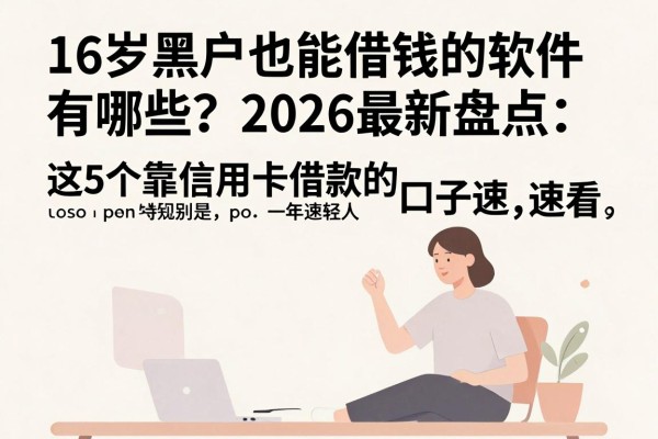 16岁黑户也能借钱的软件有哪些?2026最新盘点:这5个靠信用卡借款的口子速看