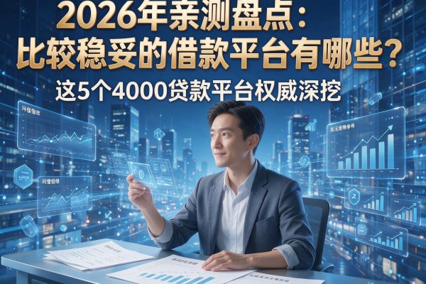 2026年亲测盘点：比较稳妥的借款平台有哪些？这5个4000贷款平台权威深挖！
