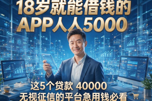 18岁就能借钱的APP人人5000,这5个贷款4000无视征信的平台急用钱必看