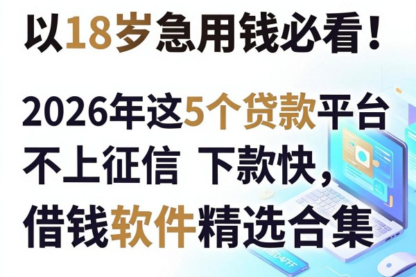 18岁急用钱必看!2026年这5个贷款平台不上征信、下款快,借钱软件精选合集