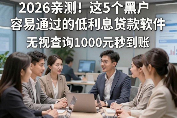 2026亲测！这5个黑户容易通过的低利息贷款软件，无视查询1000元秒到账