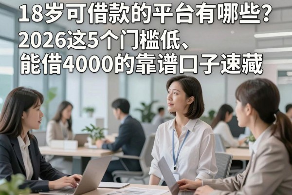 18岁可借款的平台有哪些?2026这5个门槛低、能借4000的靠谱口子速藏!