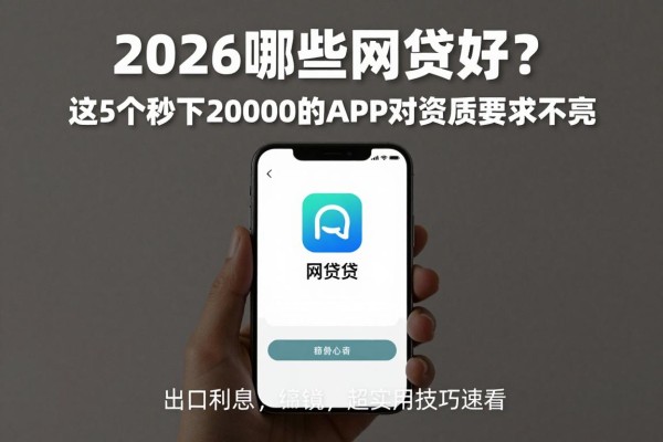 2026哪些网贷好？这5个秒下20000的APP对资质要求不高，超实用技巧速看！