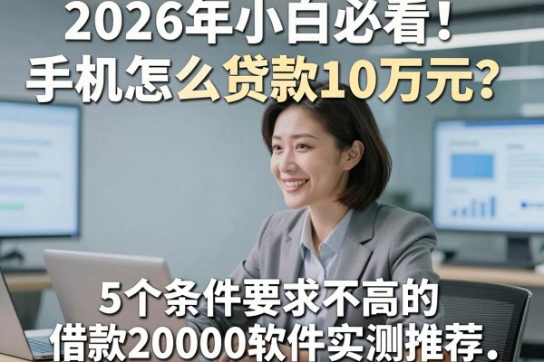 2026年小白必看!手机怎么贷款10万元?5个条件要求不高的借款20000软件实测推荐