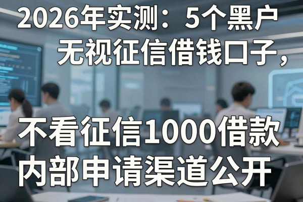2026年实测：5个黑户无视征信借钱口子，不看征信1000借款内部申请渠道公开！