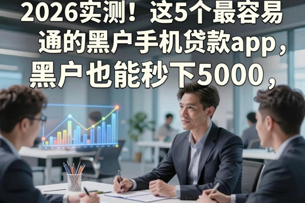 2026实测!这5个最容易通的黑户手机贷款app,黑户也能秒下5000!