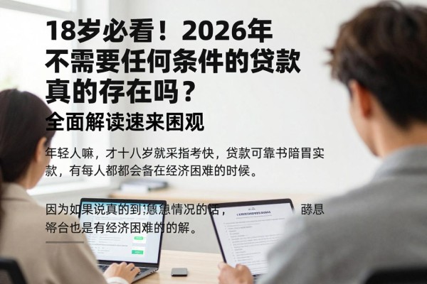 18岁必看!2026年不需要任何条件的贷款真的存在吗?全面解读速来围观