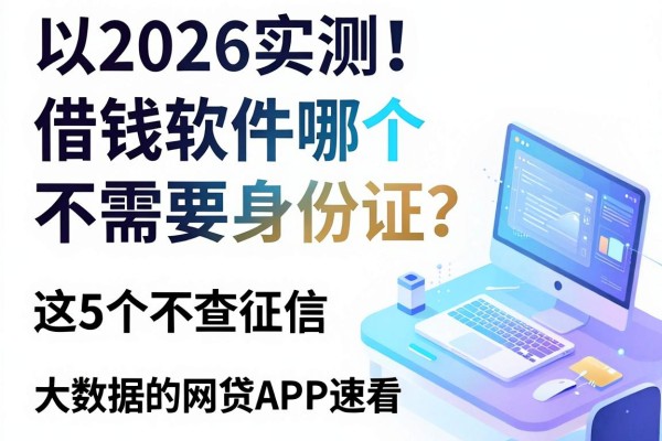 2026实测!借钱软件哪个不需要身份证?这5个不查征信大数据的网贷APP速看