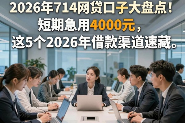 2026年714网贷口子大盘点!短期急用4000元,这5个2026年借款渠道速藏