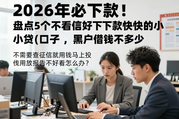 2026年必下款!盘点5个不看征信好下款快的小贷口子,黑户借钱真不少