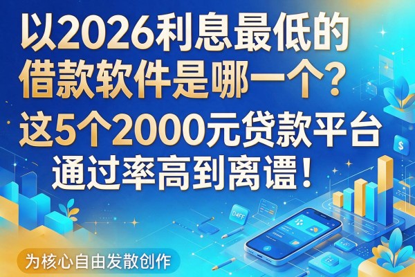 2026利息最低的借款软件是哪一个？这5个2000元贷款平台通过率高到离谱！