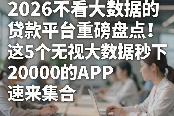 2026不看大数据的贷款平台重磅盘点！这5个无视大数据秒下20000的APP速来集合