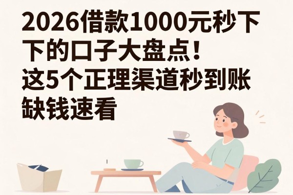 2026借款1000元秒下的口子大盘点!这5个正规渠道秒到账,缺钱速看