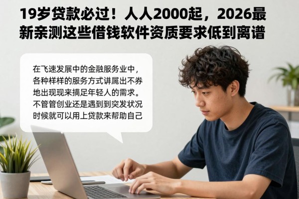 19岁贷款必过！人人2000起，2026最新亲测这些借钱软件资质要求低到离谱