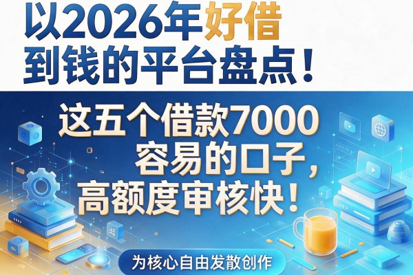 2026年好借到钱的平台盘点！这五个借款7000容易的口子，高额度审核快！