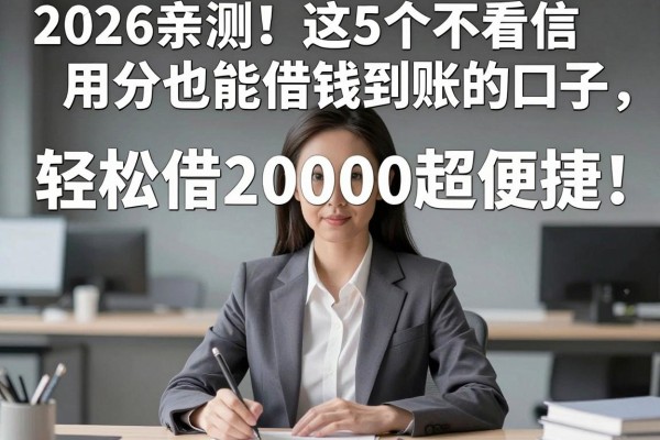 2026亲测！这5个不看信用分也能借钱到账的口子，轻松借20000超便捷