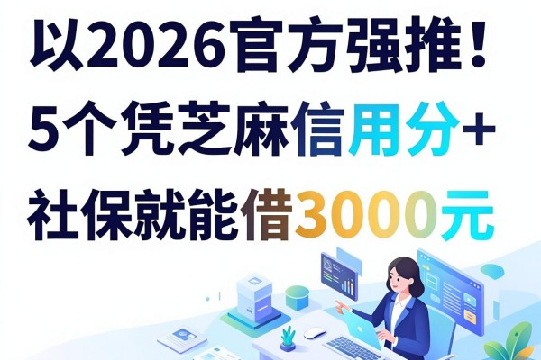 2026官方强推!这5个凭芝麻信用分+社保就能借3000元的网贷APP