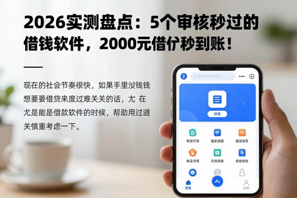 2026实测盘点:5个审核秒过的借钱软件,2000元借款秒到账!
