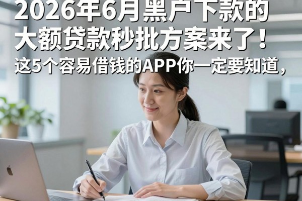 2026年6月黑户下款的大额贷款秒批方案来了！这5个容易借钱的APP你一定要知道