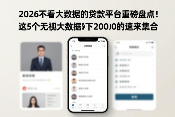 2026不看大数据的贷款平台重磅盘点!这5个无视大数据秒下20000的APP速来集合