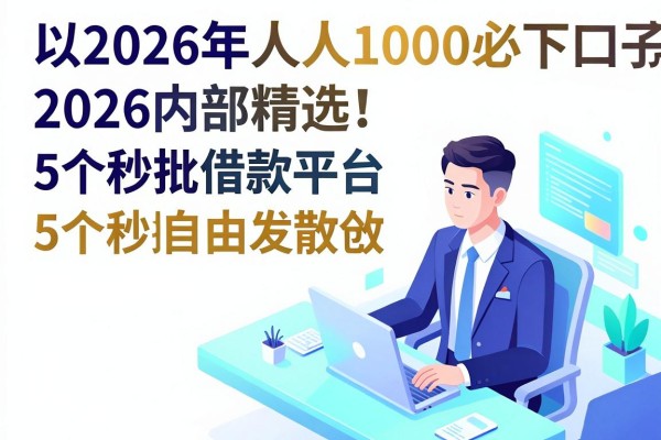 2026年人人1000必下口子推荐!2026内部精选5个秒批借款平台