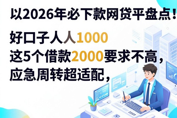 2026年必下款网贷平台盘点!好口子人人1000,这5个借款2000要求不高,应急周转超适配