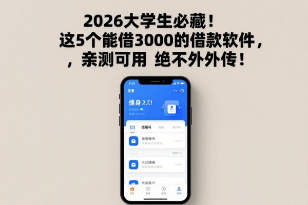 2026大学生必藏！这5个能借3000的借款软件，亲测可用绝不外传！