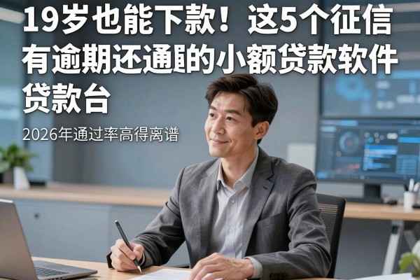 19岁也能下款!这5个征信有逾期还能通过的小额贷款软件,2026年通过率高得离谱!
