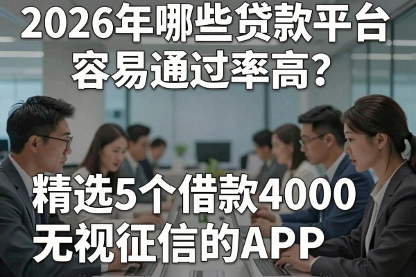 2026年哪些贷款平台容易通过率高?精选5个借款4000无视征信的APP