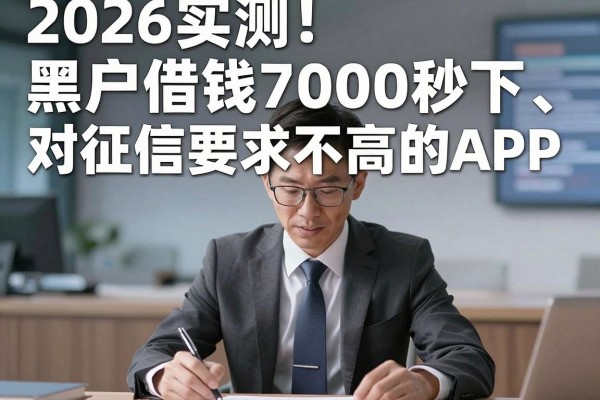 2026实测！黑户借钱7000秒下、对征信要求不高的APP，这5个网贷黑户也能贷款的平台速看