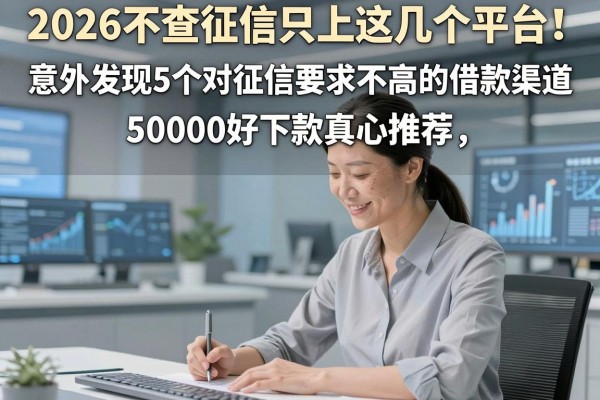2026不查征信只上这几个平台！意外发现5个对征信要求不高的借款渠道，50000好下款真心推荐