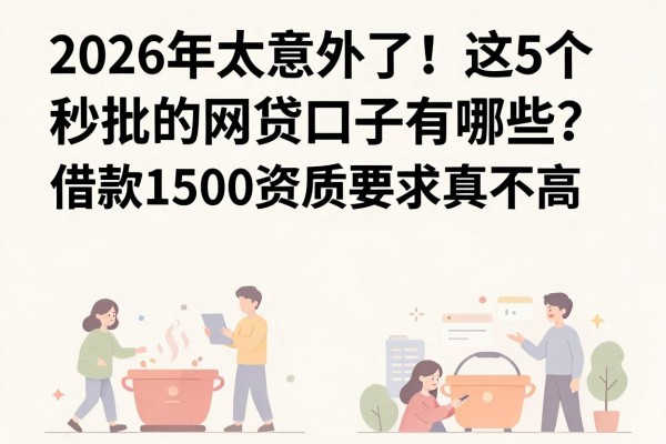 2026年太意外了！这5个秒批的网贷口子有哪些？借款1500资质要求真不高