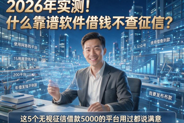 2026年实测！什么靠谱软件借钱不查征信？这5个无视征信借款5000的平台用过都说满意