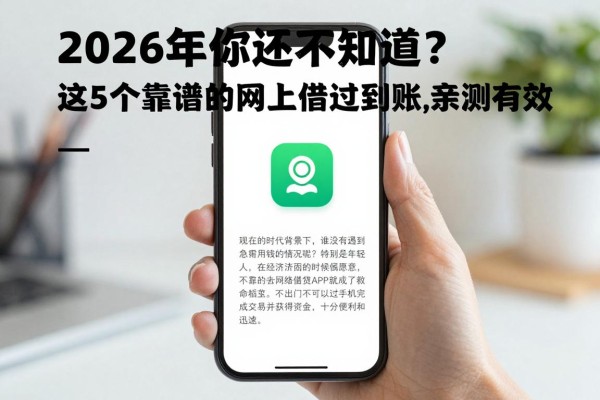 2026年你还不知道?这5个靠谱的网上借钱app秒过到账,亲测有效!