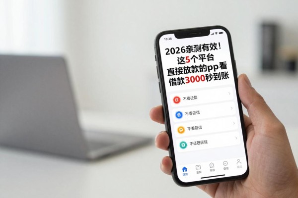 2026亲测有效！这5个平台直接放款的app不看征信，借款3000秒到账
