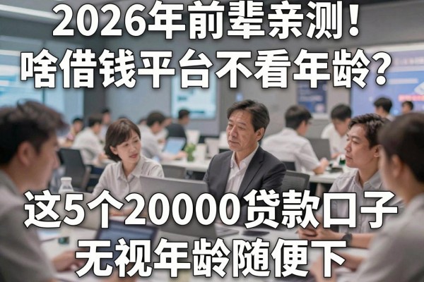 2026年前辈亲测！啥借钱平台不看年龄？这5个20000贷款口子无视年龄随便下