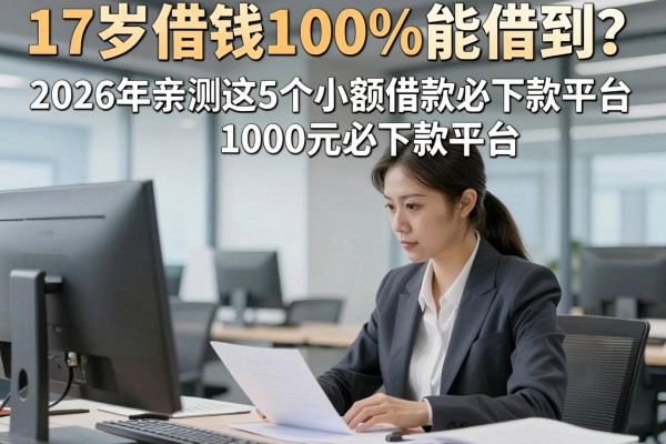 17岁借钱100%能借到?2026年亲测这5个小额借款1000元必下款平台