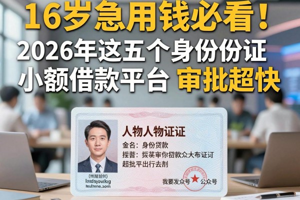 16岁急用钱必看!2026年这五个身份证小额借款平台审批超快