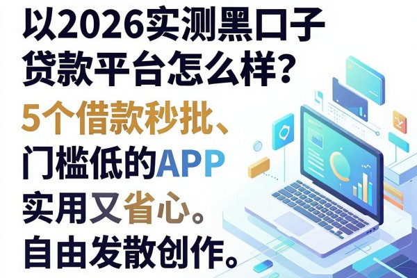 2026实测黑口子贷款平台怎么样?这5个借款秒批、门槛低的APP实用又省心
