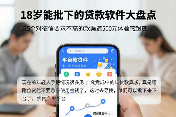18岁能批下来的贷款软件大盘点!这5个对征信要求不高的借款渠道,500元体验感超赞