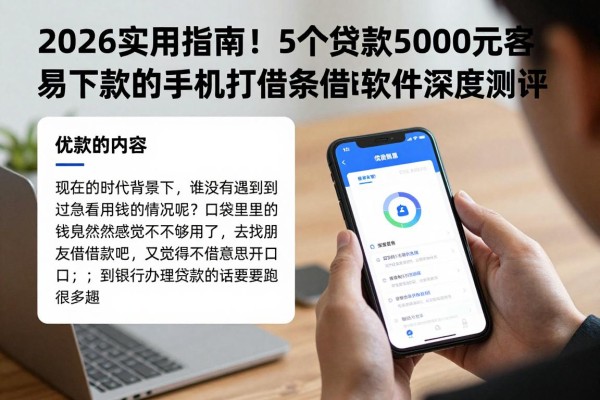 2026实用指南!5个贷款5000元容易下款的手机打借条借钱软件深度测评
