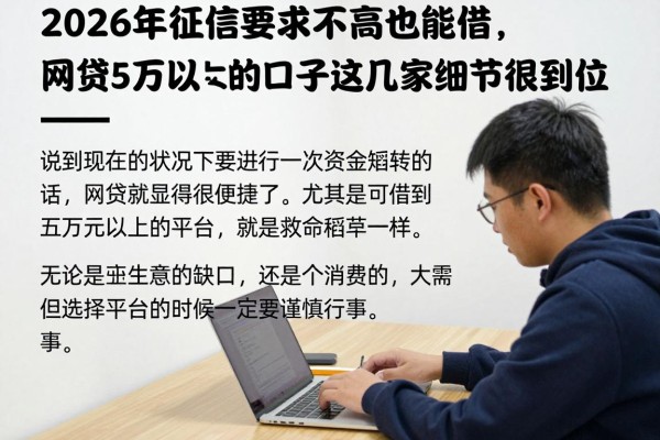 2026年征信要求不高也能借，网贷5万以上的口子这几家细节很到位