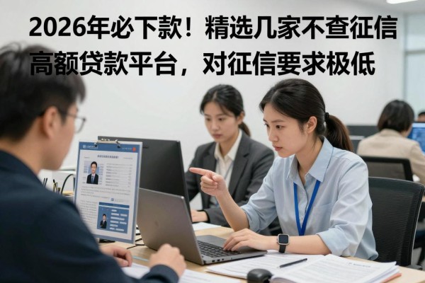 2026年必下款！精选几家不查征信高额贷款平台，对征信要求极低
